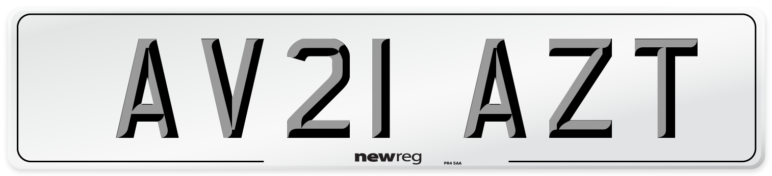 AV21 AZT Number Plate from New Reg